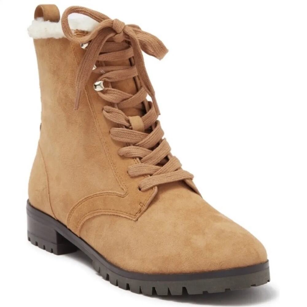 🥾Kate Spade ♠️ Tan Lace-Up Suede Ankle Boots